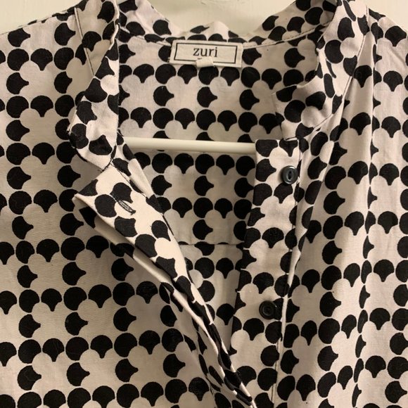Zuri Tops - Zuri Kenya Ellipsis Shirt, M